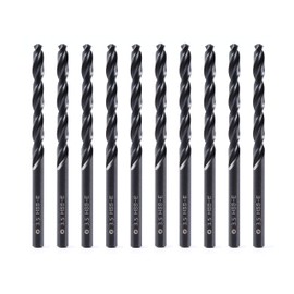 DelitonGude 3.5 mm HSS M35 Cobalt Twist Drill, High Speed Steel, Set of 10, Suitable for Steels, Cast Iron and Other Metals (3.5 mm)