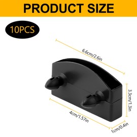 Lotsdonxia 10PCS Black Bedpan Bracket Replaceable Furniture Panel Plastic Bracket Accessory Suitable for Office Computer Desk and Chair Executive Chair Etc