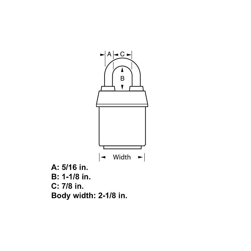 Master Lock 911DPF Heavy Duty Outdoor Padlock with Key, 1