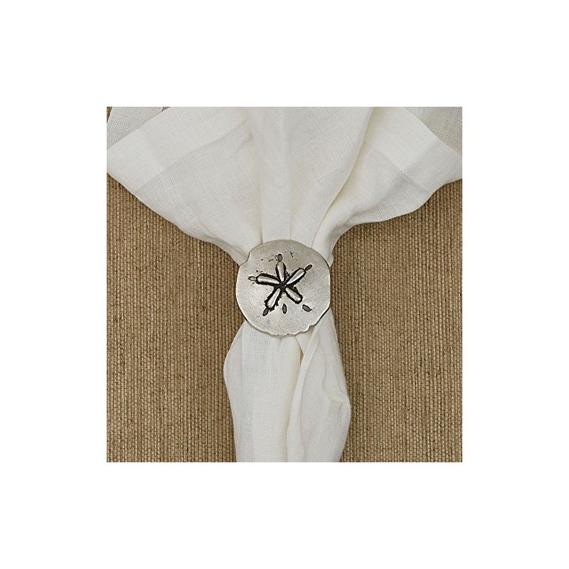 Split P Sand Dollar Napkin Ring Set of 4