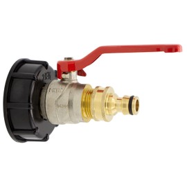 VARIOSAN IBC Ball Valve with Plug-In System 16195, 3/4 Inch, S60 x 6, Brass, Sytem Gardena