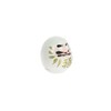 Tierra Zen Daruma Painted Papier Mache, White, 4.5 cm