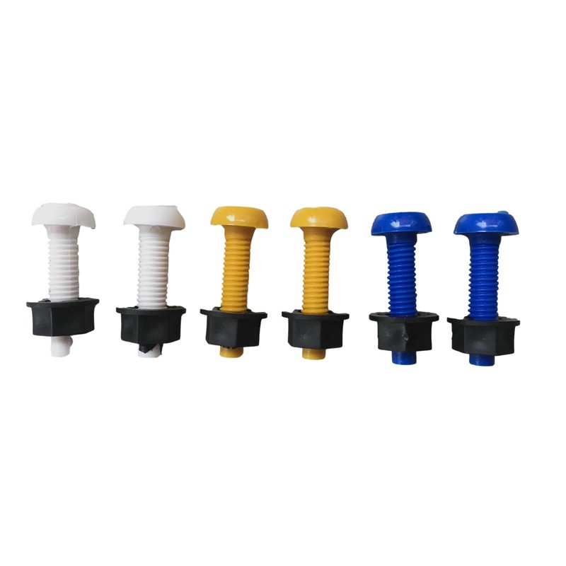 RnR Spares Number Plate Screws Pack of 6 Yellow White