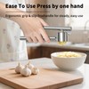 5-in-1 Stainless Steel Garlic Press Set with Jumbo Chamber &