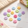 100 Pcs 15mm Mixed Color Round and Stripe Resin Buttons