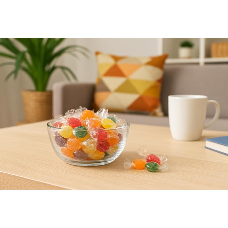 Assorted Fruit Buttons – Classic Hard Candy in a Rainbow