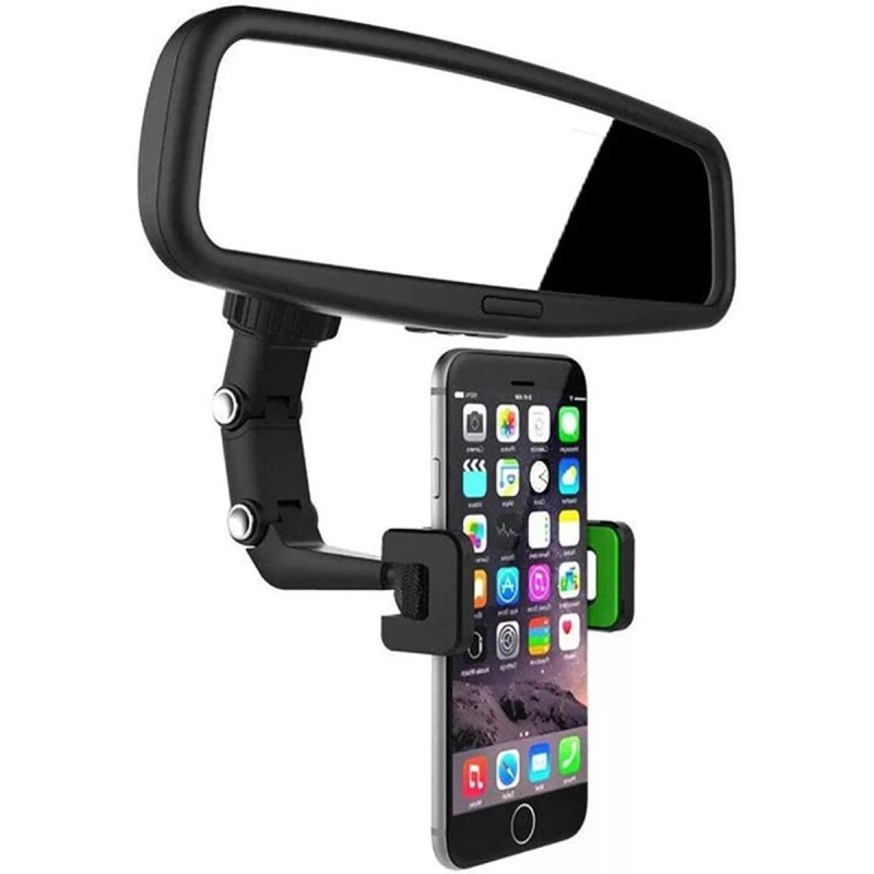MIITONG Soporte Multifuncional Teléfono Con Espejo Retrovisor 360°