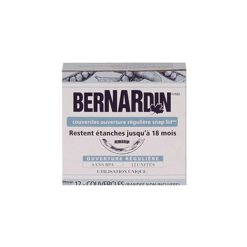 Bernardin Mason Jar Lids - Standard - Silver