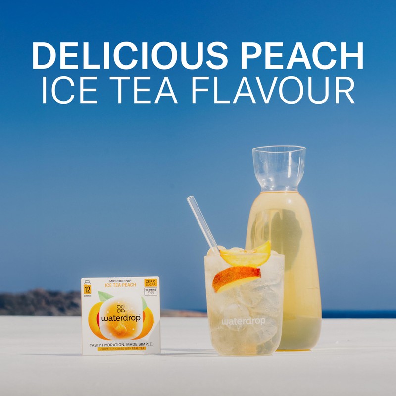 waterdrop® Microdrink ice Tea Set PEACH - 36 Drops Cubes,