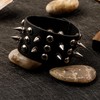 Eigso Pack of 2 Punk Gothic Bracelets with Soft PU