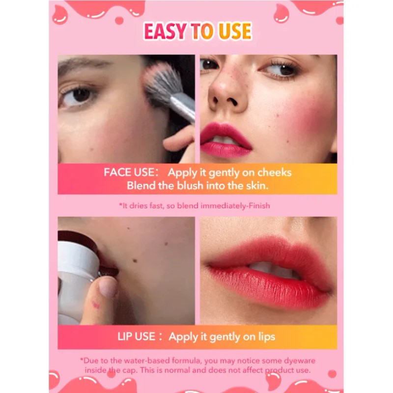 Sheglam Rubor Y Labial Textura Gelatina Frutal-tonos Tono Del Maquillaje