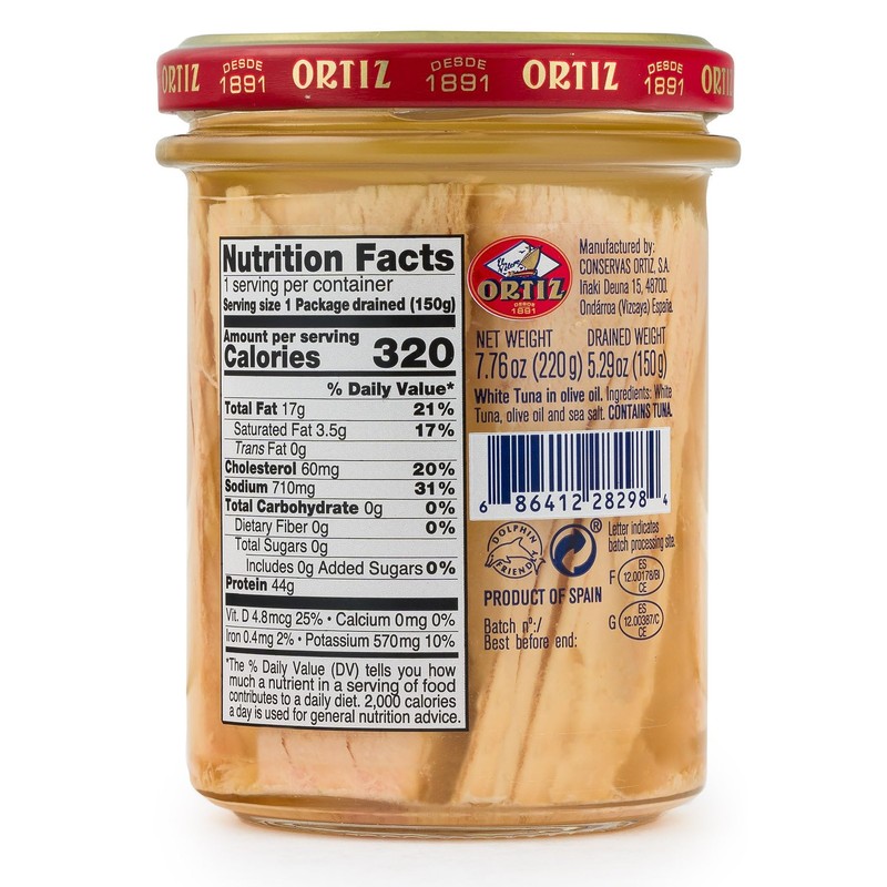 Ortiz Tuna in Olive Oil, 7.76oz Glass Jar | Superior