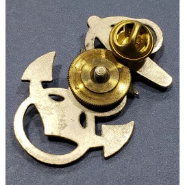 Medical Navy Anchor Hat Badge Screw Back USN Pin Naval Insignia Corpsman Device
