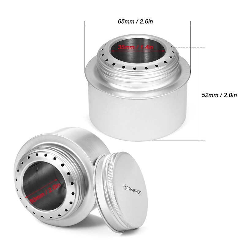 Portable Mini Aluminum Alloy Alcohol Stove with Lid Outdoor Camping