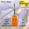 ianblues Nail Drill Flame-Shape Diamond Bit EFile for Nail Techs