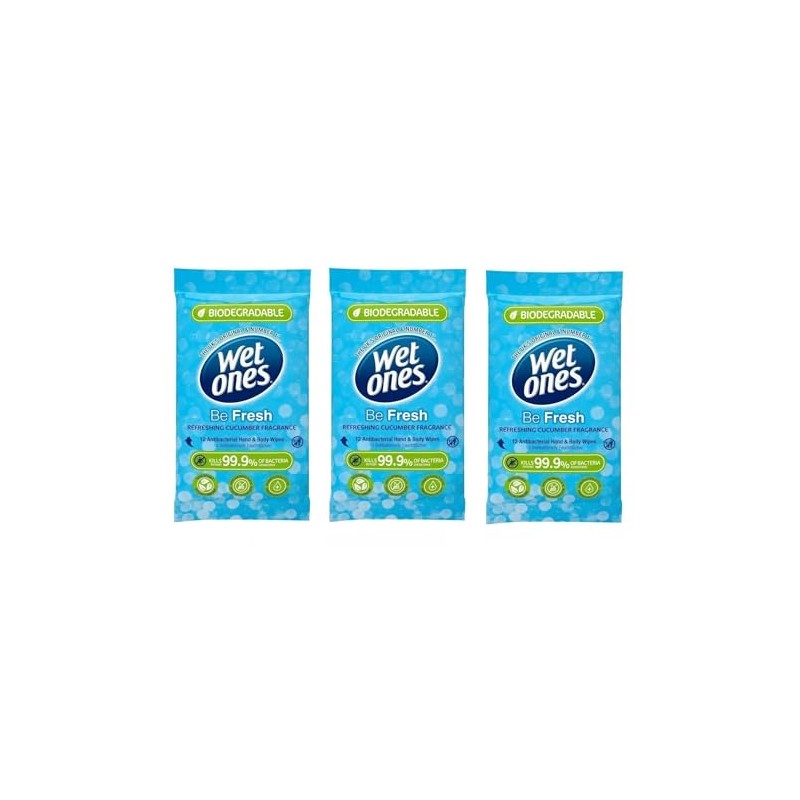 Wet Ones (Be Fresh) with Refreshing Cucumber Fragrance - Antibacterial