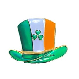 St Patrick's Day Decoration Celebration Irish Flag Pin Badge Brooch Gift Shamrock 3 Leaf Clover Hat (1)