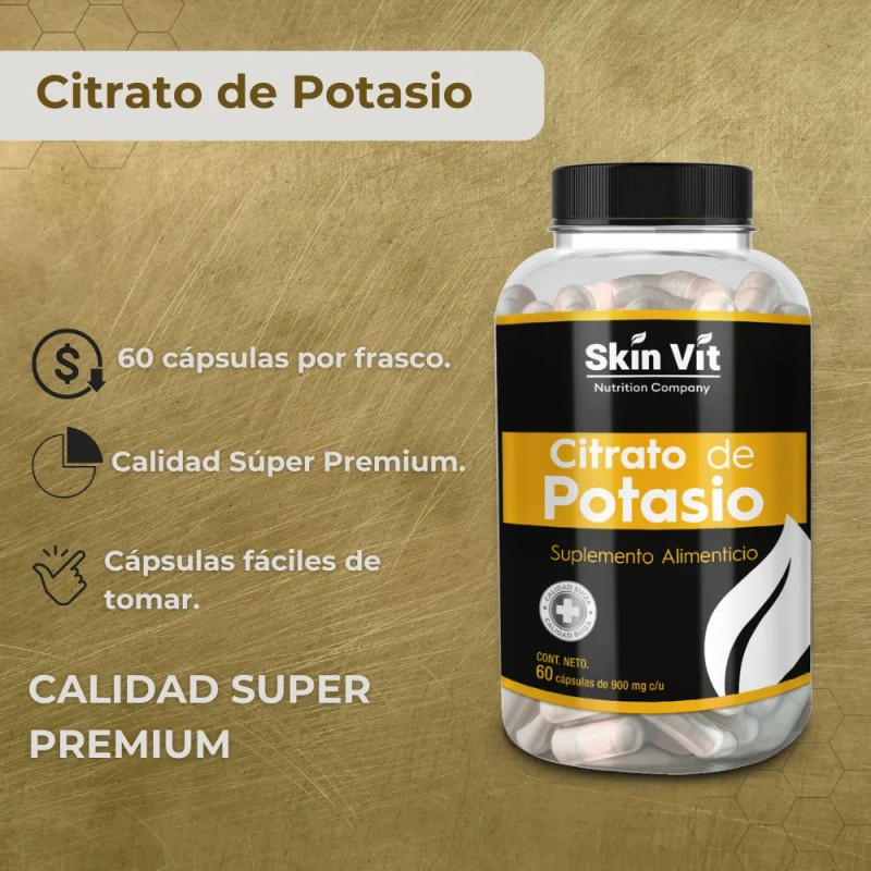 Citrato De Potasio Súper Premium Vit & Skn 60 Cápsulas
