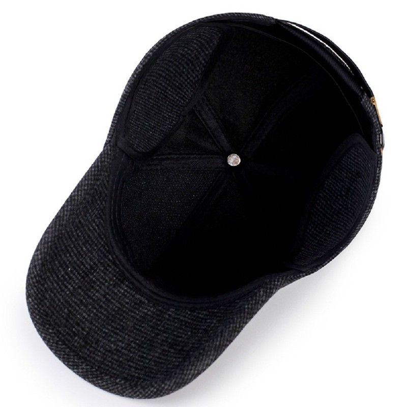 Men's Winter Warm Wool Woolen Tweed Peaked Baseball Cap Hat