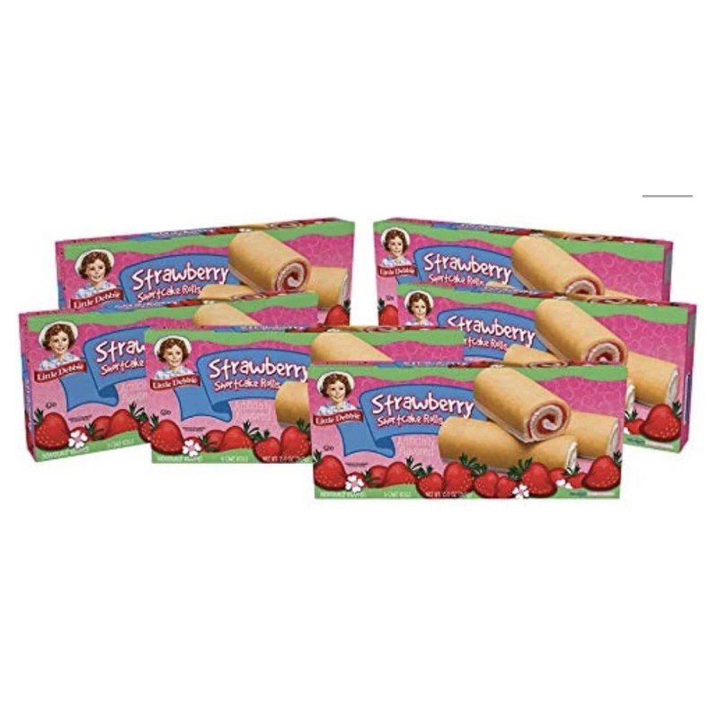 Little Debbie Strawberry Shortcake Rolls 36 Individually Wrapped Rolls (6