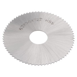 uxcell Circular Saw Blade, 63mm (2-1/2") Dia 0.6mm Thick 72 Tooth, 6542 High Speed Steel (HSS) Milling Cutter with 16mm Arbor for Wood PVC Aluminum Cutting
