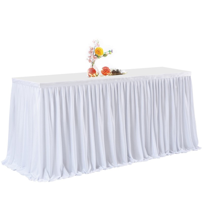 HBBMAGIC Polyester Table Skirt Table Skirts Party Decoration for Wedding,