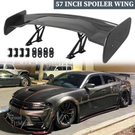 GOODFITMENT For Dodge Charger Factory Style 57" Rear Trunk Wing Spoiler GT-Style Carbon Look