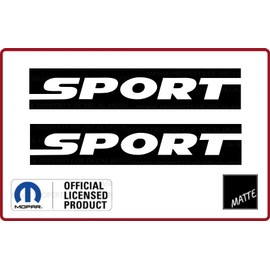 Decal Mods Fender Sport Small Side Logo Graphic fits Jeep Wrangler JK (2007-2018) (Set of 2) Black Matte CBM | SJ5K5