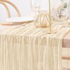 MLMW Beige Table Runner Cheesecloth Easter Spring Cheese Cloth Runner