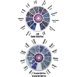 SOLASTA 2344 Pcs Hotfix Glass Rhinestone Kit with Picking Tool – Multi-Color and Size Hotfix Crystal Stones for Nail Decoration, Crafts, and DIY Projects