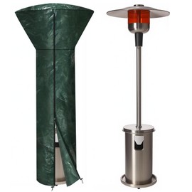 RICHIE Patio Heater Cover, Heavy Duty Waterproof Standing Heater Lamp Outdoor Protector Cover Anti Rain UV Dust (226x85x48cm), Green