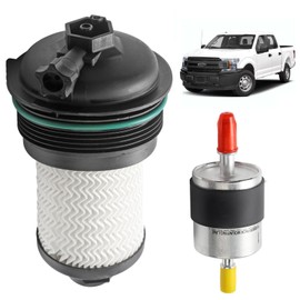 Dtomi Fuel Filter, Powerstroke Diesel Engine Compatible With Ford Vehicle F150 2018 2019 2020 2021 3.0L EcoDiesel Replace# FD4627 FD-4627 JL3Z9N184A