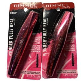Rimmel (Pack Of 2) New Rimmel London Wonder'Fully Real Mascara 001 Black 0.37fl oz/11ml