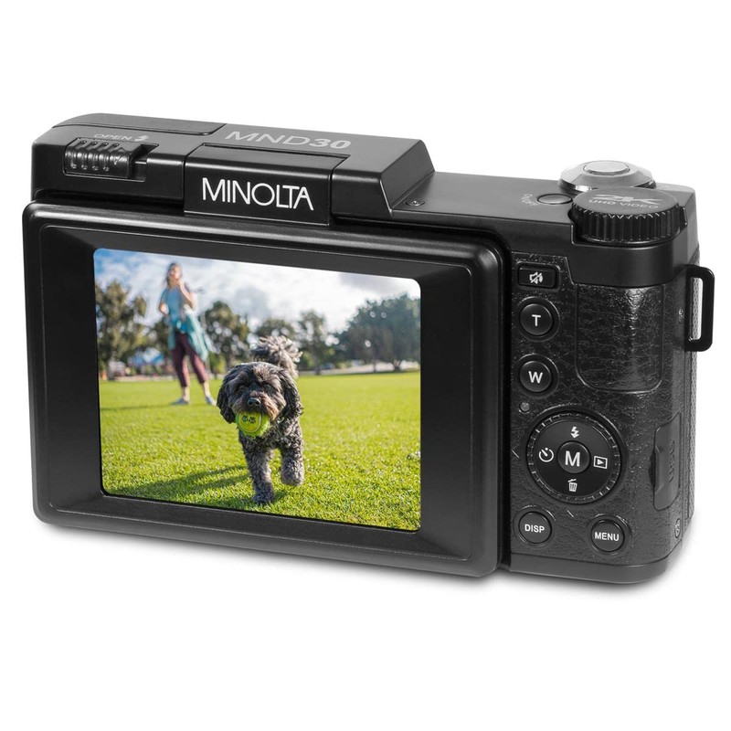 Minolta 30MP Digital Camera – 2.7K Ultra HD Video, 3-inch