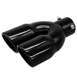 OTRTSUCC Stainless Steel Dual Exhaust Tip Slant Edge for 1.5" to 2.5" Fit Pipes Diameter, Adjustable Universal Car Decoration Exhaust Tip Tailpipe Tip, 3 Inch Outlet 8.3 Inch Length