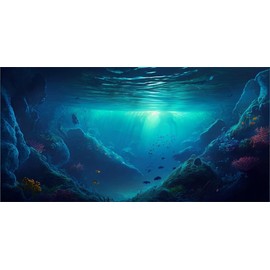 MIRRORANG 120 x 46 cm Tropical Fish Tank Poster Background River Bed & Lake Water Plant Underwater Aquarium Background