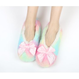 Keyela Womens Cozy&Warm Slipper Socks with Grippers-House Socks