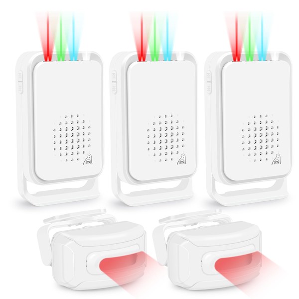 GREENCYCLE Motion Sensor Alarm,Outdoor Wireless Driveway Alarm with Loud Siren