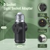 (2 Packs) Light Socket Outlet Adapter, 3-in-1 Light Socket to