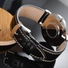 WOCCI 22mm Luxury Leather Watch Strap with Rose Gold Buckle