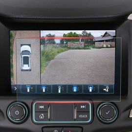 ASZSK For 2018~2024 GMC Terrain (SLT/AT4/Denali/SLE) 8 Inch Glossy Screen Protector - [More Clear& Smooth] - Mil-Grade 9H+ Tempered Glass - Touchscreen *1