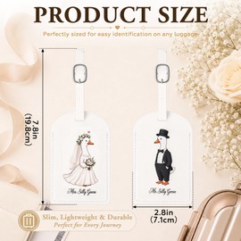 Dansydaisy 2 Set Mr Mrs Luggage Tags Silly Goose Couple Tags