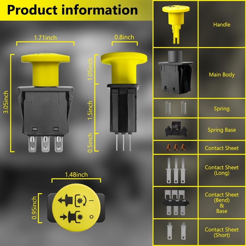 Eopzol 056-8058-00 PTO Switch for Bad BOY Mowers 070-1000-00 070-0056-00