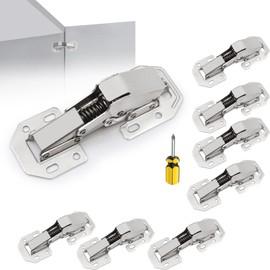 2-Pack Hidden Hinges Soft Close Surface Mount Kitchen Cabinet Hinges, No Pre-drilled for Kitchen Cupboard (8)