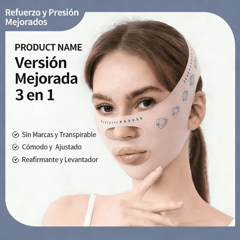 Banda Moldeadora Facial Anti Arrugas Papada Ultra Delgada