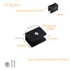 Pack of 12 Adjustable Glass Brackets, Aluminium Alloy Glass Clamp