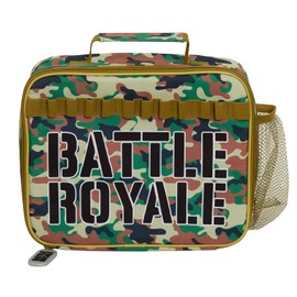 Battle Royale Lunch Bag for Kids Teens Adults Camouflage School Gaming Travel Insulated Lunch Box with Drinks Holder
