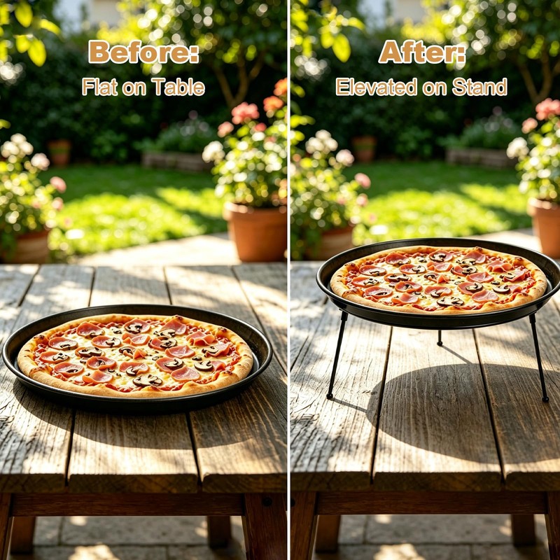 Pizza Stand, 4 Pack Pizza Rack for Party, Slant Design