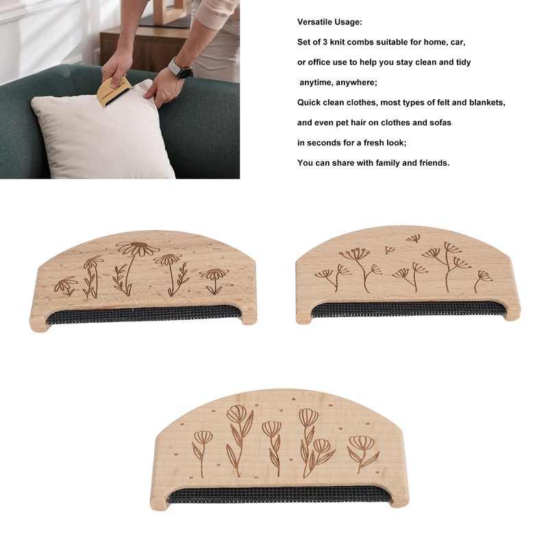 3Pcs Pill Remover Comb Multifunctional De Pilling De Fuzzing Comb