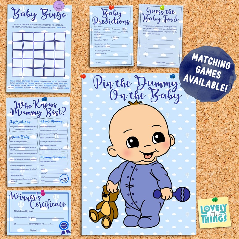 Guess The Baby Food! Game - Blue/Boy - 10 Player